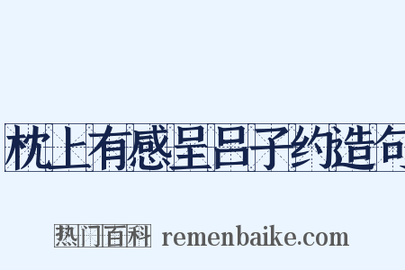 枕上有感呈吕子约造句是什么意思的图片